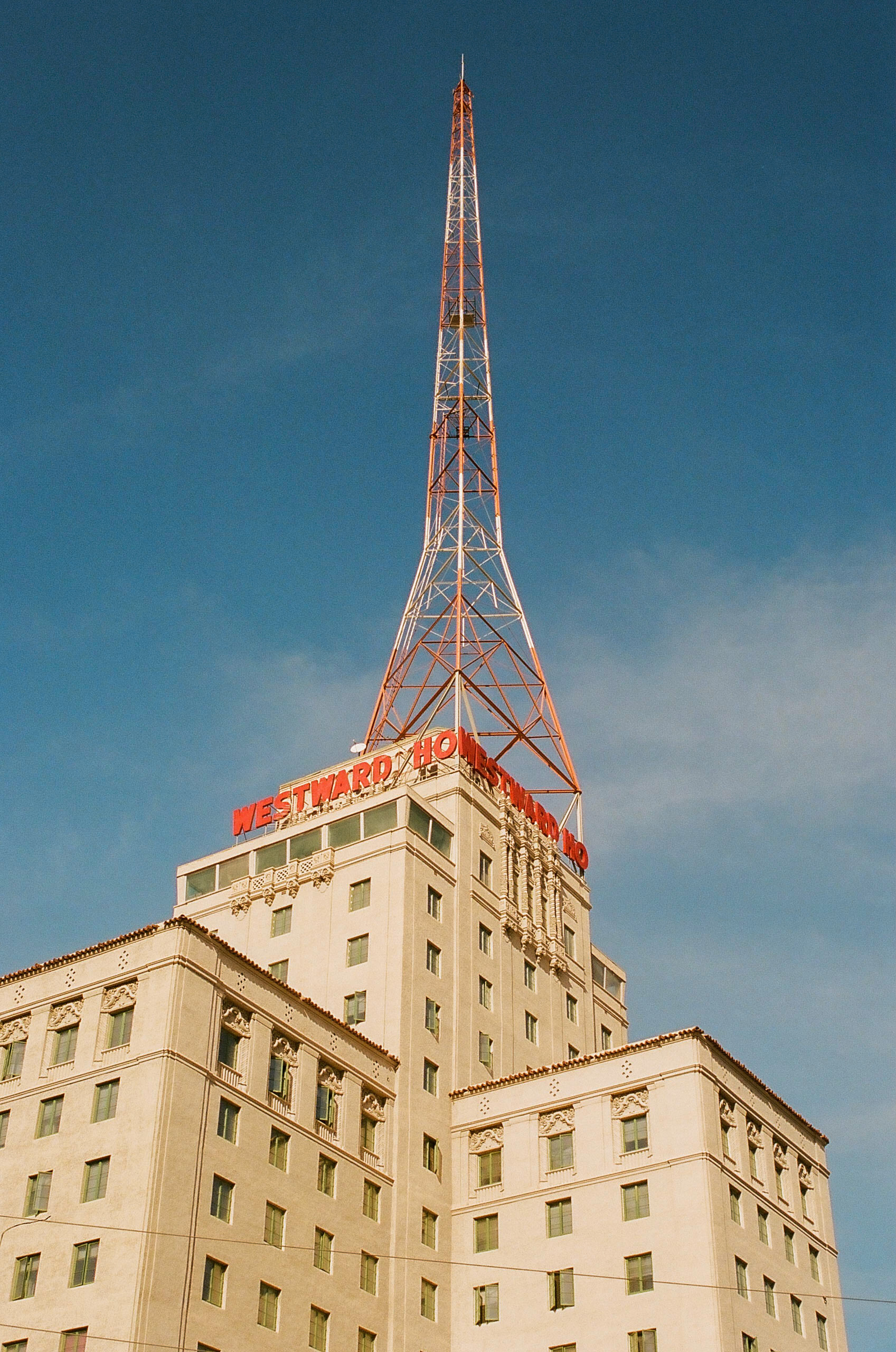 A closer shot of the Westward Ho building's facade in Downtown Phoenix.